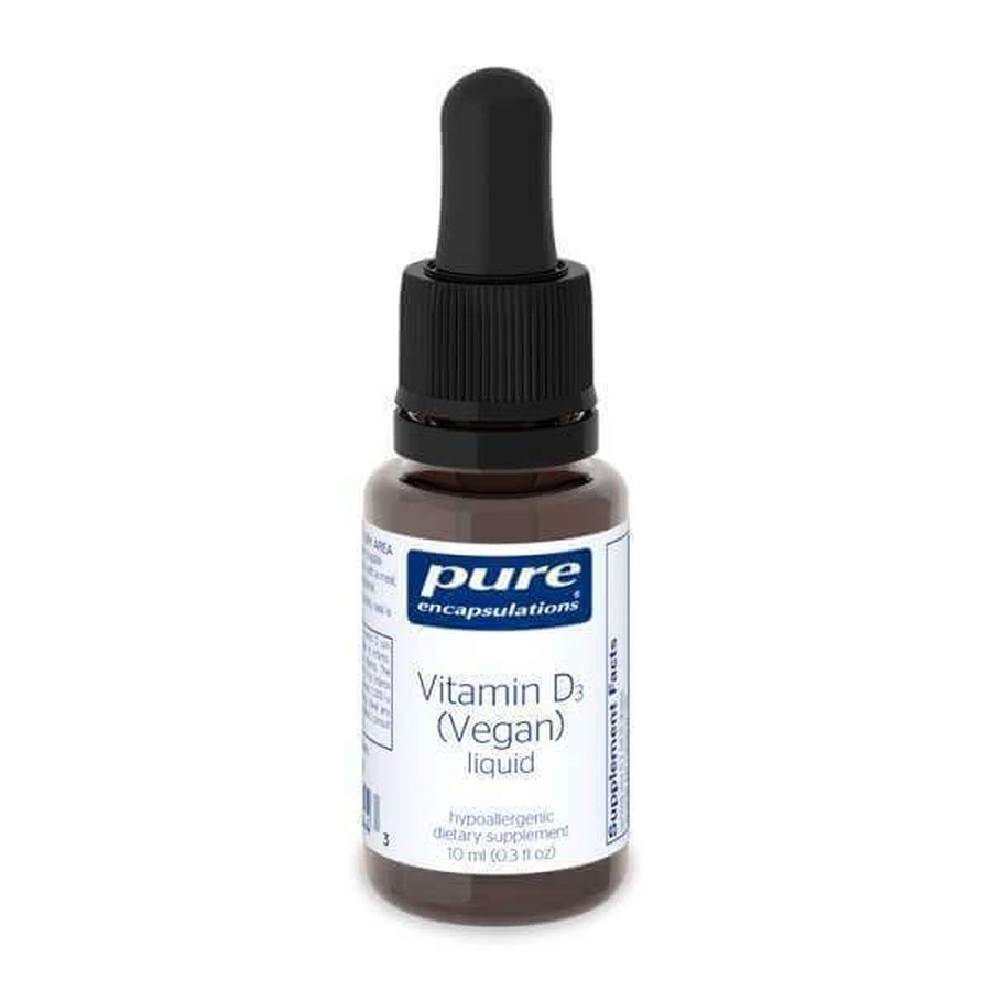 Витамин D3 жидкость (Веганская), Vitamin D3, Pure Encapsulations, 10 мл: цены и характеристики