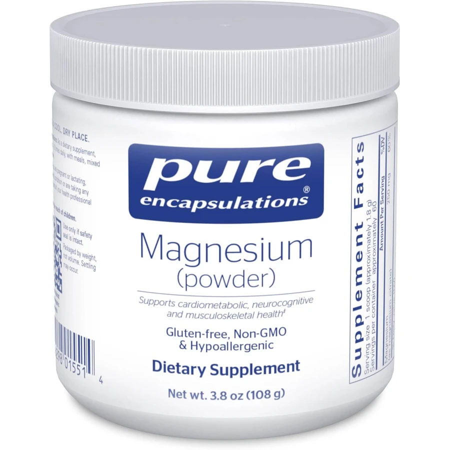 Магній (порошок), Magnesium (powder), Pure Encapsulations, 107 г: ціни та характеристики
