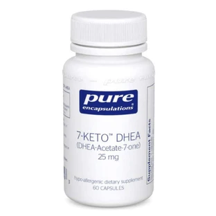 7-Кето Дегідроепіандростерон, 7-Keto DHEA, Pure Encapsulations, для підтримки термогенезу та здорового організму, 25 мг, 60 капсули