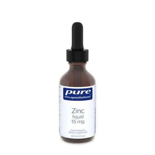 Цинк в жидкой форме, Zinc liquid, Pure Encapsulations, 15 мг, 120 мл