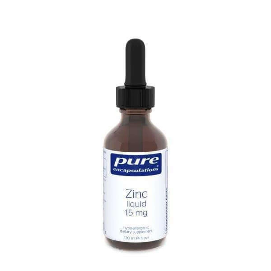 Цинк в жидкой форме, Zinc liquid, Pure Encapsulations, 15 мг, 120 мл: цены и характеристики