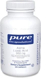 Альфа-липоевая кислота, Alpha Lipoic Acid, Pure Encapsulations, 600 мг, 120 капсул