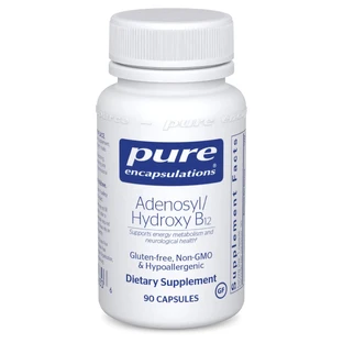 Вітамін B12, Adenosyl/Hydroxy B12, Pure Encapsulations, у формі аденозилкобаламіну та гідроксикобаламіну, 2000 мкг, 90 капсул