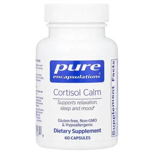 Кортизол, Cortisol Calm, Pure Encapsulations, для поддержания здорового уровня, 60 капсул