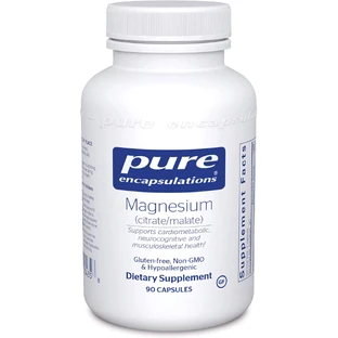 Магній цитрат / малат, Magnesium (citrate / malate), Pure Encapsulations, 90 капсул