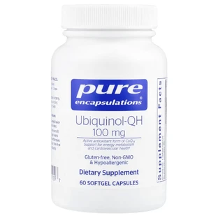 Убихинол-QH, Ubiquinol-QH, Pure Encapsulations, 100 мг, 60 капсул