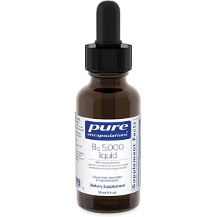 Витамин В 12 (жидкость), метилкобаламин, B12 5000 liquid, Pure Encapsulations, 30 мл