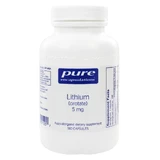 Літій (оротат), Lithium (Orotate), Pure Encapsulations, 5 мг, 180 капсул