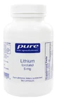 Літій (оротат), Lithium (Orotate), Pure Encapsulations, 5 мг, 180 капсул