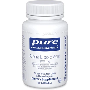 Альфа-ліпоєва кислота, Alpha Lipoic Acid, Pure Encapsulations, 200 мг, 60 капсул