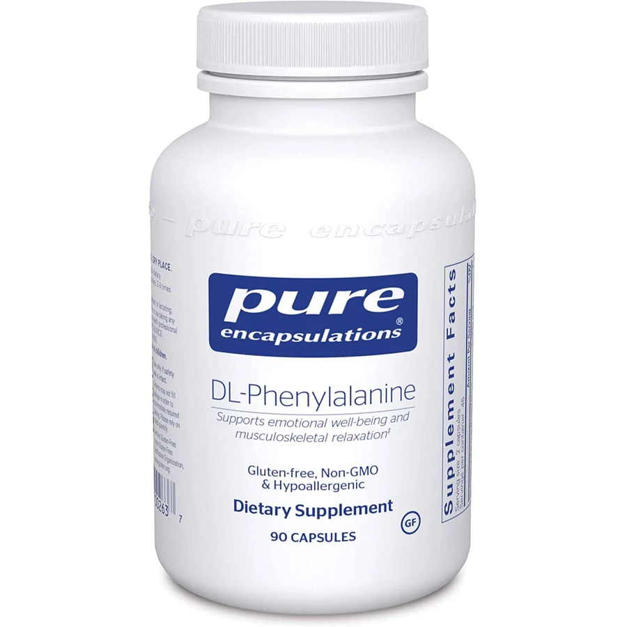 DL-фенілаланін, DL-Phenylalanine, Pure Encapsulations, 90 капсул: ціни та характеристики