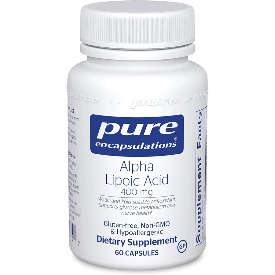 Альфа-ліпоєва кислота, Alpha Lipoic Acid, Pure Encapsulations, 400 мг, 60 капсул: ціни та характеристики