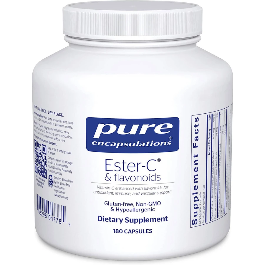 Ester-C и флавоноиды, Ester-C® & flavonoids, Pure Encapsulations, 180 капсул: цены и характеристики