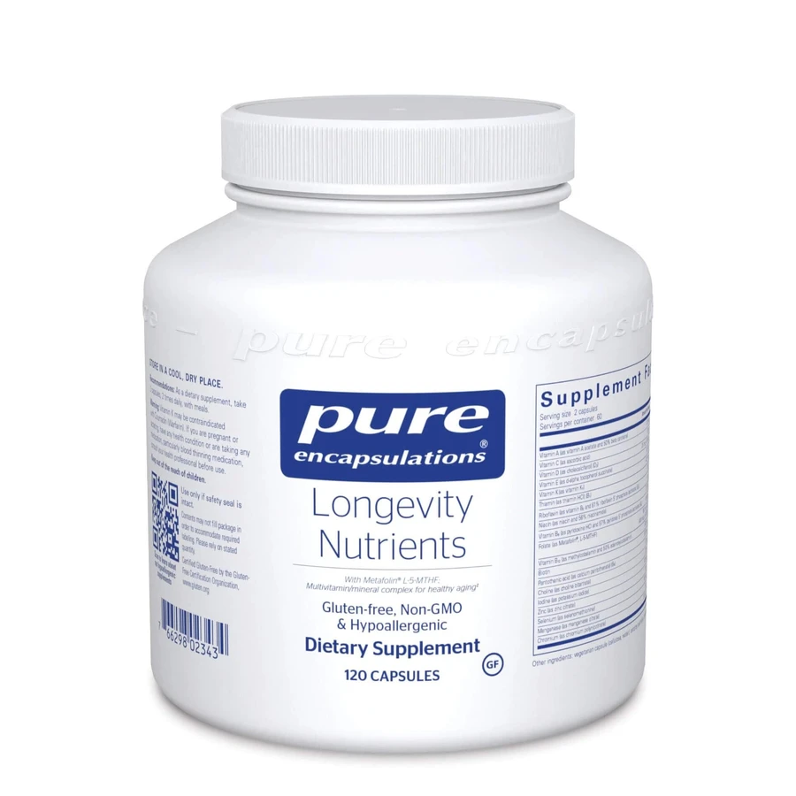 Питательные вещества для долголетия, Longevity Nutrients, Pure Encapsulations, 120 капсул: цены и характеристики
