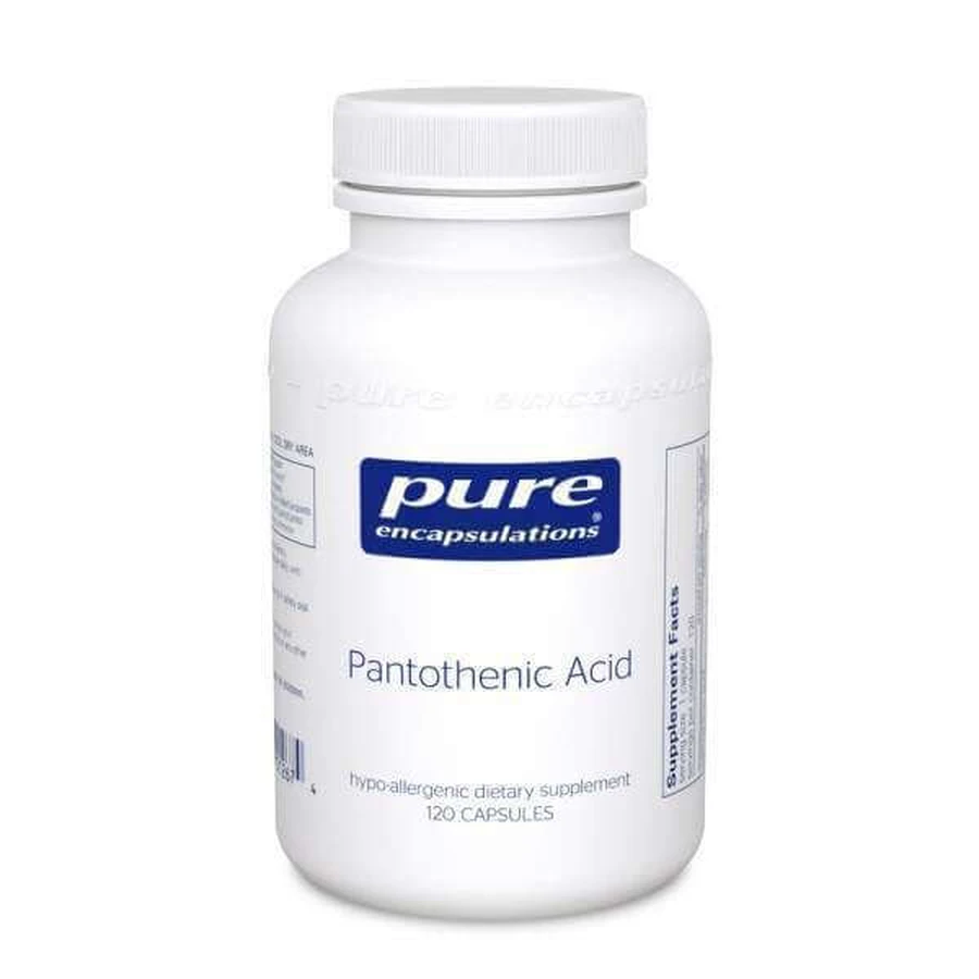 Пантотенова кислота, Pantothenic Acid, Pure Encapsulations, 120 капсул: ціни та характеристики