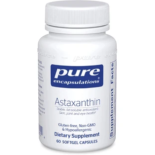 Астаксантин, Astaxanthin, Pure Encapsulations, 60 капсул
