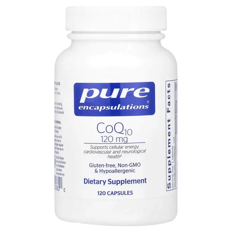 Коэнзим Q10, CoQ10, Pure Encapsulations, 120 мг, 120 капсул: цены и характеристики