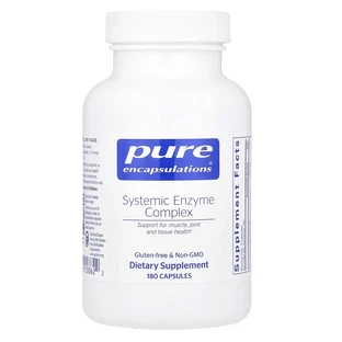 Ферменты для суставов, тканей и мышц, Systemic Enzyme Complex, Pure Encapsulations, комплекс, 180 капсул