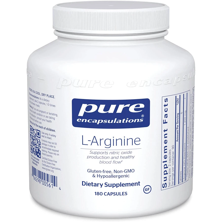 L-аргінін, l-Arginine, Pure Encapsulations, 180 капсул: ціни та характеристики