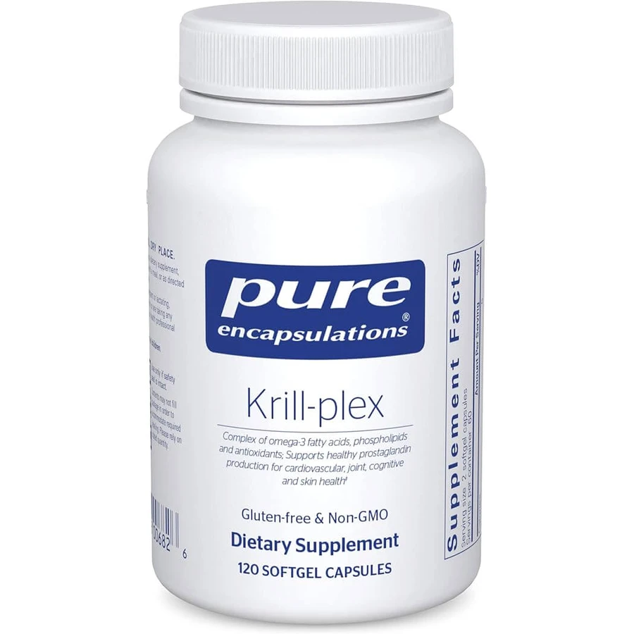 Омега-3 жирні кислоти, фосфоліпіди і антиоксиданти, Krill-plex, Pure Encapsulations, комплекс, 120 капсул: ціни та характеристики