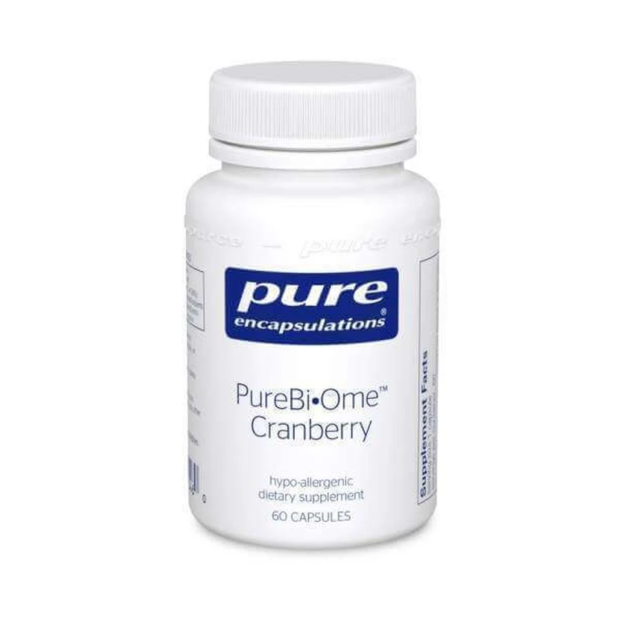 Клюква (смесь пробиотиков), PureBi • Ome Cranberry, Pure Encapsulations, фирменная, 60 капсулы: цены и характеристики
