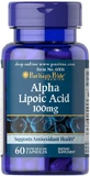 Альфа-липоевая кислота, Alpha Lipoic Acid, Puritan's Pride, 100 мг, 60 капсул