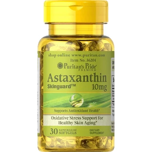 Астаксантин, Natural Astaxanthin, Puritan's Pride, 10 мг, 30 капсул