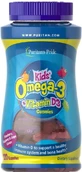 Омега-3 та вітамін Д3 для дітей, Kids Omega 3, Puritan's Pride, зі смаком виноград-полуниця-малина, 120 жувальних цукерок