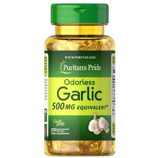 Часник, Odorless Garlic, Puritan's Pride, без запаху, 500 мг, 250 капсул
