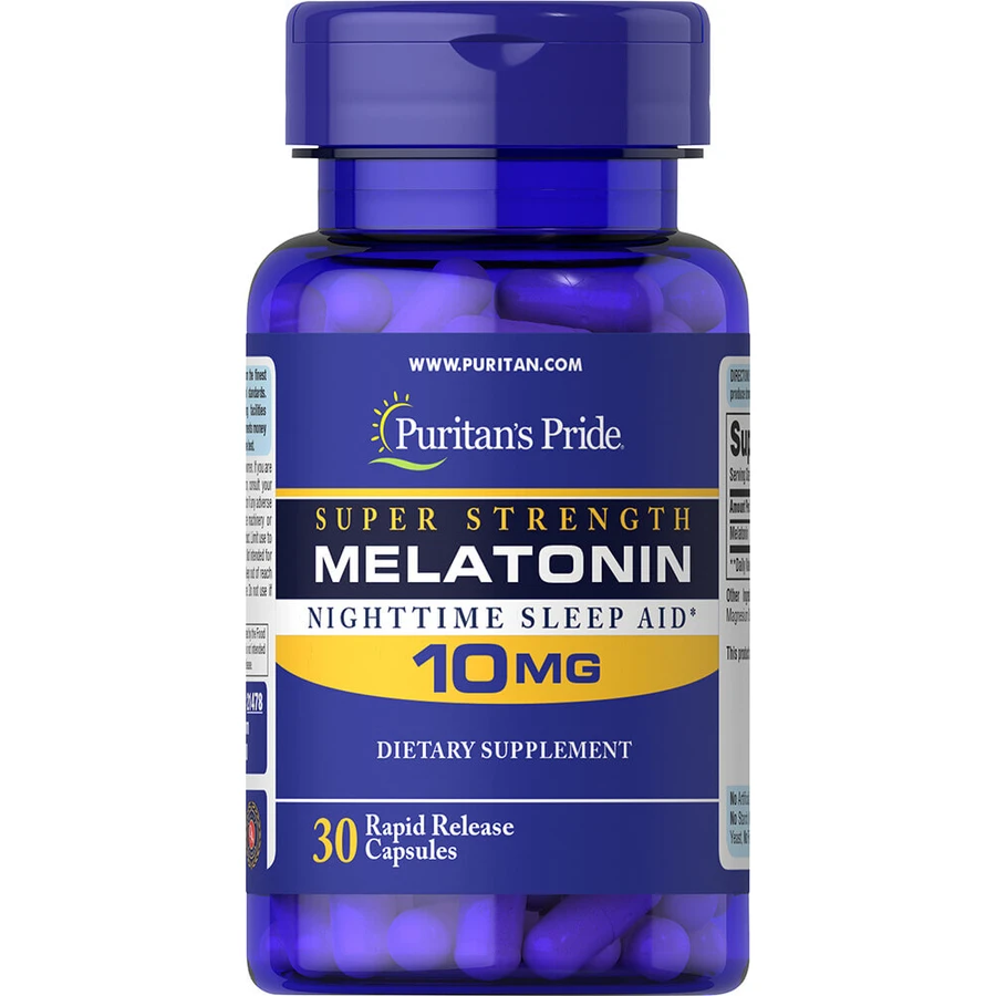 Мелатонін, Melatonin, Puritan's Pride, 10 мг, 30 капсул (пробна версія): ціни та характеристики