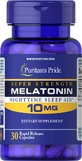 Мелатонин, Melatonin, Puritan's Pride, 10 мг, 30 капсул (пробная версия)