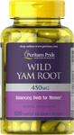 Дикий ямс, корень, Wild Yam Root, Puritan's Pride, 450 мг, 100 капсул