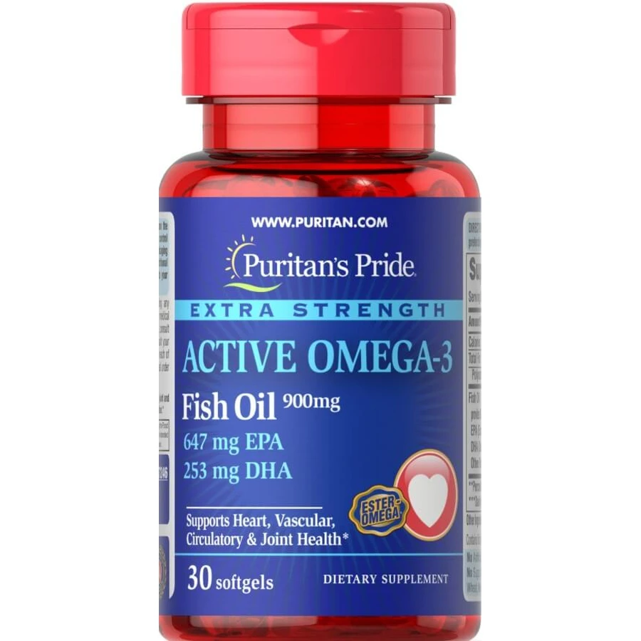 Омега-3 рыбий жир экстра сила, Omega-3 Fish Oil, Puritan's Pride, 30 капсул: цены и характеристики