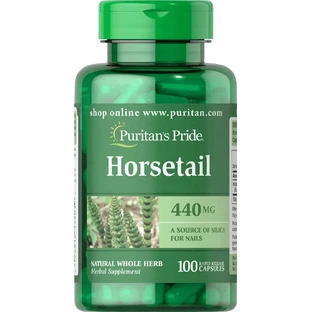 Хвощ полевой, Horsetail, Puritan's Pride, 440 мг, 100 капсул