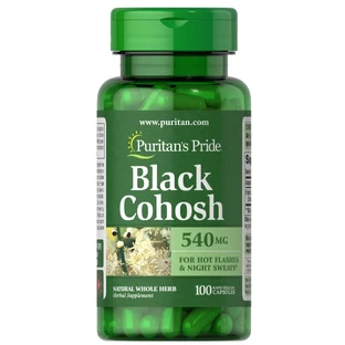 Цимицифуга (Клопогон гоновидный), Black Cohosh, Puritan's Pride, 540 мг, 100 капсул