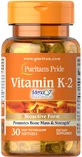 Витамин К-2, Vitamin K-2 (MenaQ7), Puritan's Pride, 50 мкг, 30 капсул
