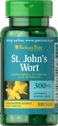 Звіробій, St. John's Wort, Puritan's Pride, стандартизований екстракт, 300 мг, 100 капсул
