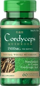 Кордицепс, Cordyceps Mushroom, Puritan's Pride, 1500 мг, 60 капсул