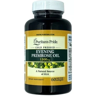Масло вечерней примулы из ГЛК, Evening Primrose Oil, Puritan's Pride, 1300 мг, 60 гелевых капсул