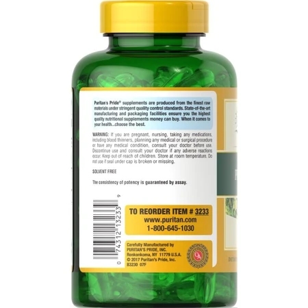 Масло вечерней примулы из ГЛК, Evening Primrose Oil, Puritan's Pride, 1300 мг, 60 гелевых капсул: цены и характеристики