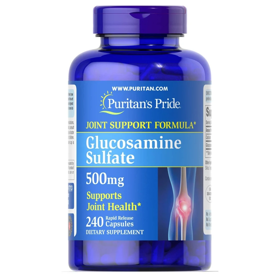 Глюкозамін сульфат, Glucosamine Sulfate, Puritan's Pride, 500 мг, 240 капсул: ціни та характеристики