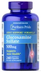 Глюкозамін сульфат, Glucosamine Sulfate, Puritan's Pride, 500 мг, 240 капсул