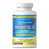 Пробиотик-10 с витамином D, Probiotic 10 with Vitamin D, Puritan's Pride, 60 капсул
