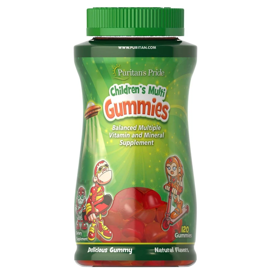 Мультивітаміни і мінерали для дітей, Children's Multivitamins and Mineral, Puritan's Pride, 120 жувальних цукерок: ціни та характеристики