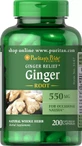 Корень имбиря, Ginger Root, Puritan's Pride, 550 мг, 200 капсул