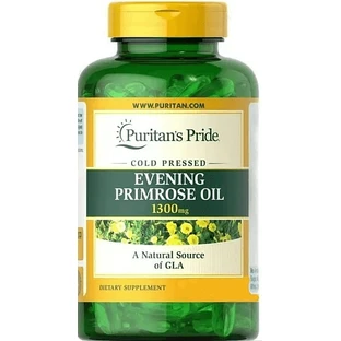 Олія вечірньої примули з ГЛК, Evening Primrose Oil, Puritan's Pride, 1300 мг, 30 гелевих капсул