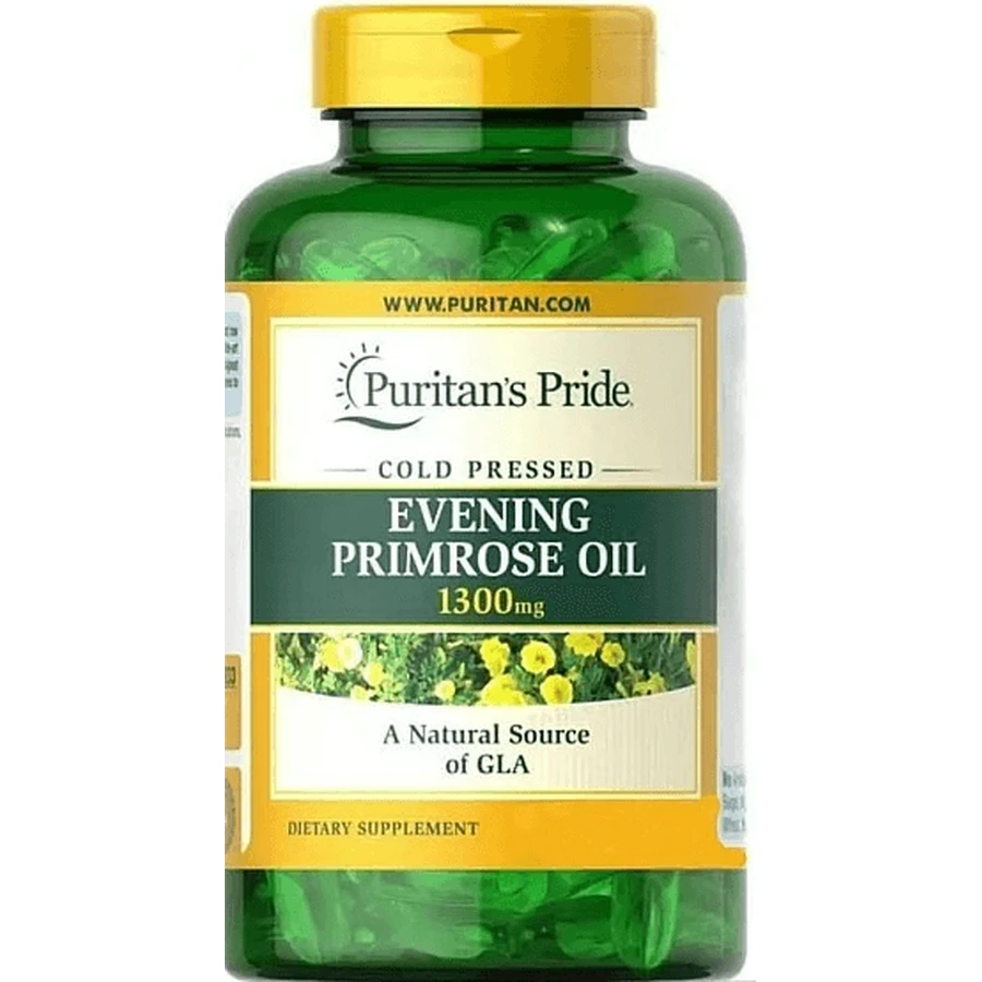 Олія вечірньої примули з ГЛК, Evening Primrose Oil, Puritan's Pride, 1300 мг, 30 гелевих капсул: ціни та характеристики