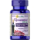 Ресвератрол, Resveratrol, Puritan's Pride, пробный размер, 100 мг, 30 капсул