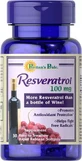Ресвератрол, Resveratrol, Puritan's Pride, пробный размер, 100 мг, 30 капсул