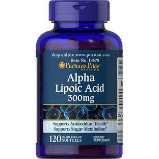 Альфа-липоевая кислота, Alpha Lipoic Acid, Puritan's Pride, 300 мг, 120 капсул